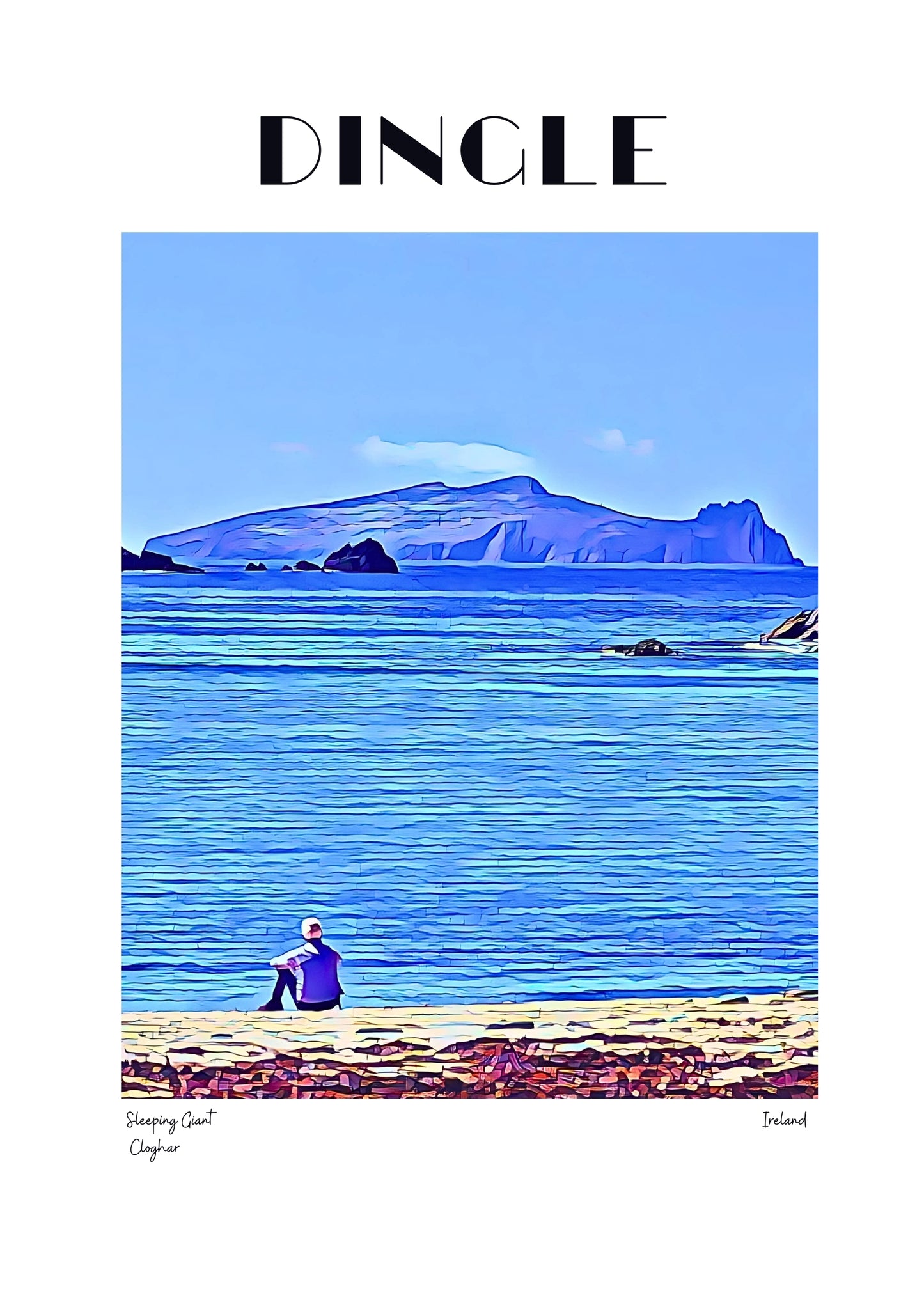 Sleeping Giant Beach Poster – Dingle Peninsula
Experience the magic of Sleeping Giant Beach, where rugged cliffs and crashing waves set the stage for the legendary Sleeping Giant resting in the distance. This wild, secluded shoreline feels like a storybook scene, blending myth and breathtaking beauty along the Dingle Peninsula.
Key Features:
Stunning depiction of the Sleeping Giant and Ireland's dramatic coastline 🌊
Captures the wild charm of a secluded Dingle Peninsula beach 🏞️