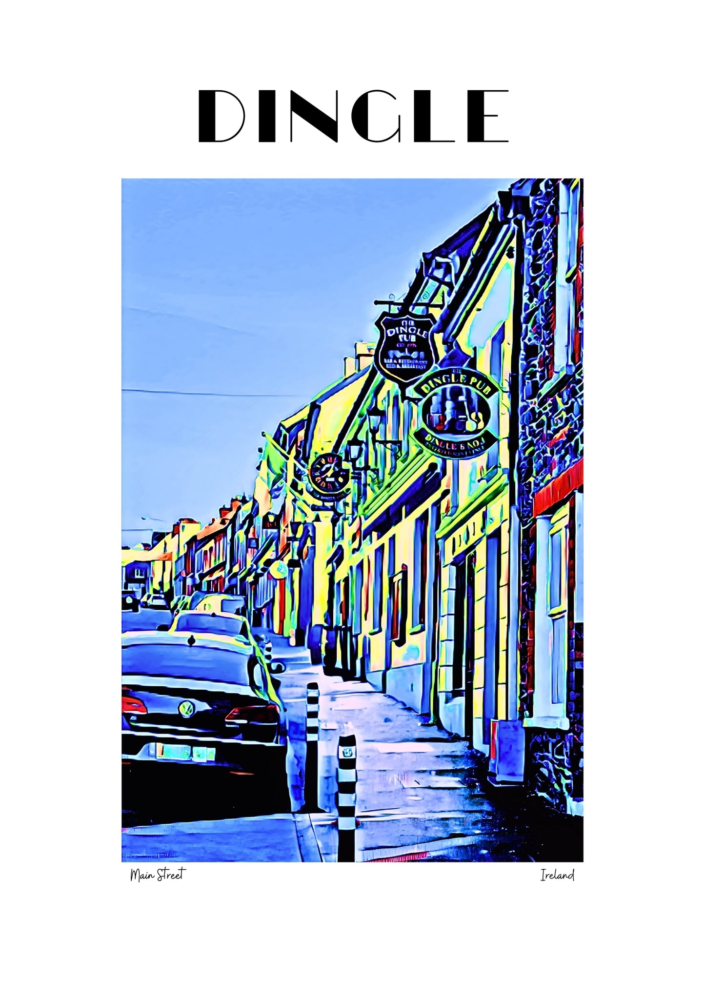 🌟 Discover the Heart of Dingle with Our Main Street Poster! 🌈
Bring the charm of Dingle to life with our Main Street Poster, featuring vibrant storefronts, cozy Irish pubs, and lively street scenes. 🏘️🍺 This artwork celebrates the unique character and bustling energy of Dingle’s iconic town center.
🌍 Sustainably Made: Crafted with recyclable materials and environmentally conscious methods, this poster reflects our commitment to preserving the stunning beauty of the Dingle Peninsula for generations.