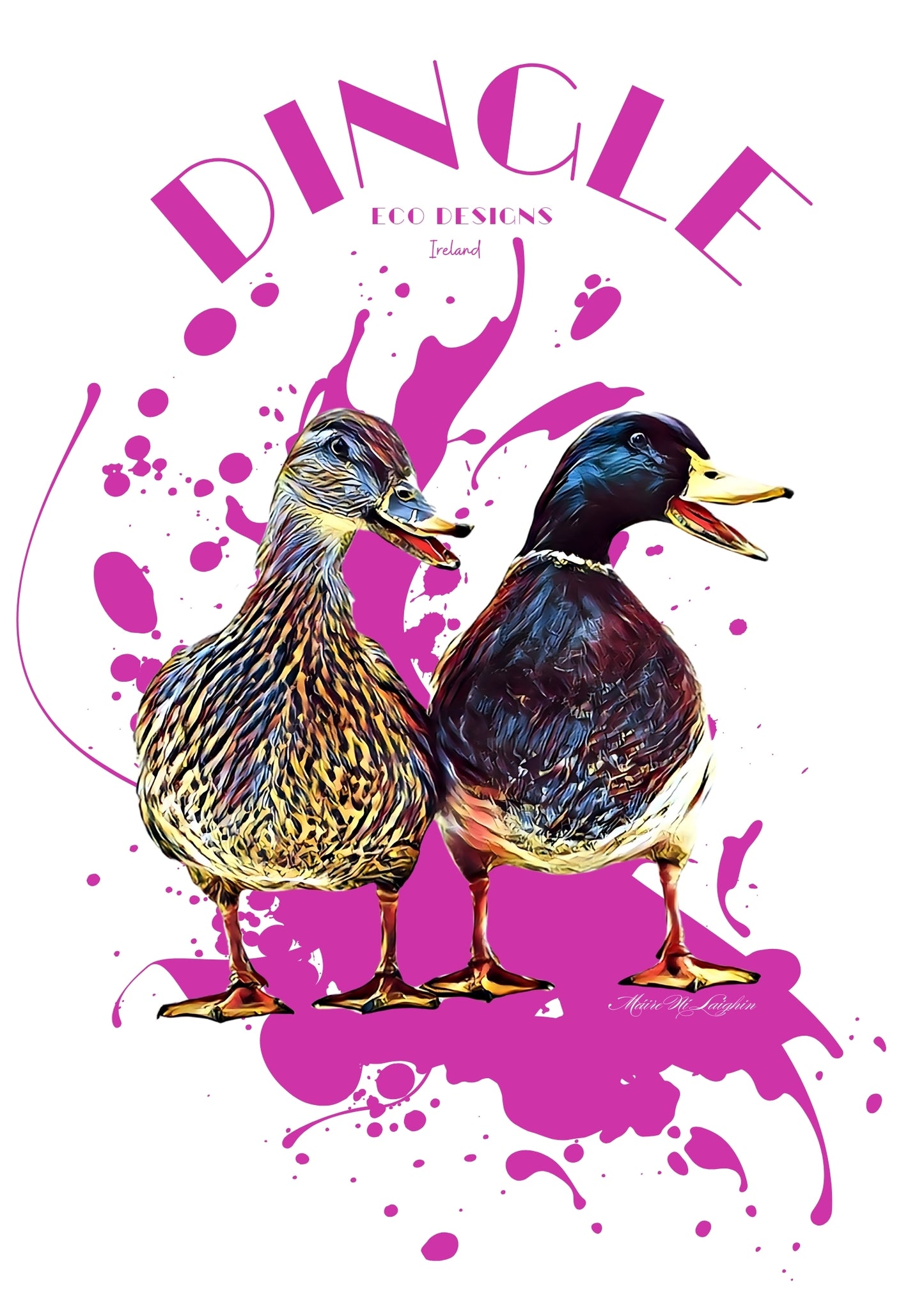 Whimsical Duck Poster - A Splash of Fun!
Bring a smile to your space with our cheerful poster featuring two animated ducks in a lively gossip session.
🦆 Playful Ducks: One leans in to share the juiciest pond tales.
🎨 Vibrant Backdrop: A pop of pink adds whimsy and fun.
🌿 Eco-Friendly: Printed on recyclable materials, reflecting our commitment to sustainability.
This quirky, light-hearted poster is perfect for brightening up any room while celebrating the beauty of the Dingle