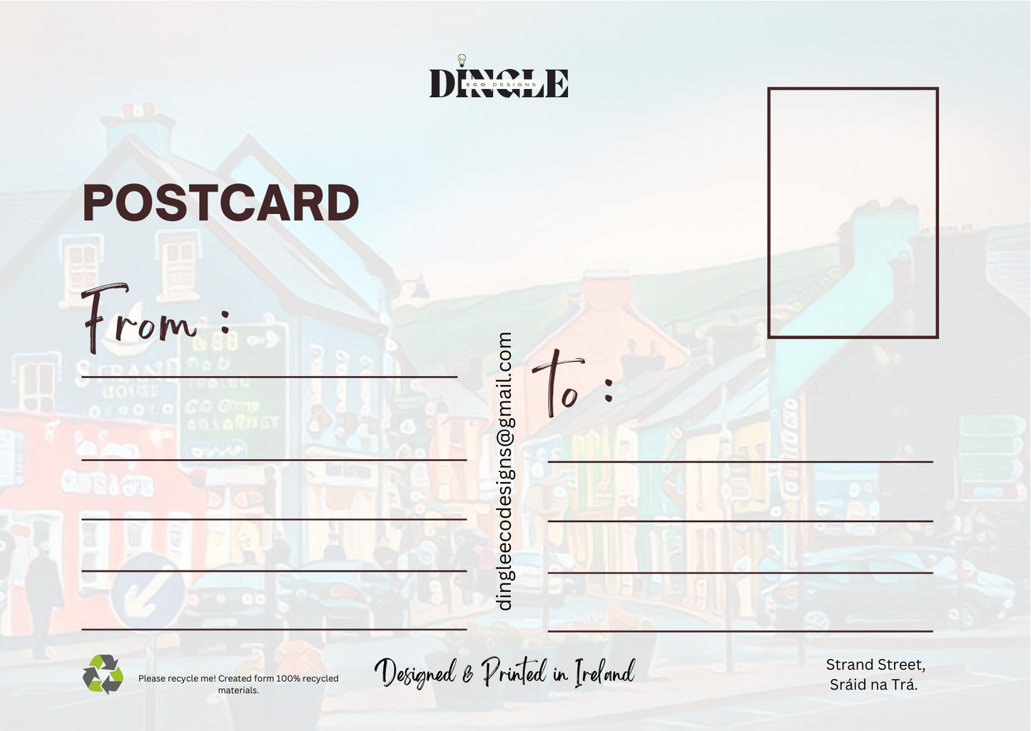 Strand Street Poster – Dingle Peninsula
Celebrate the vibrant charm of Strand Street, Dingle’s lively path leading to the bustling Dingle Pier. This poster captures the street’s colorful shops, cozy cafes, and the unmistakable energy of this seaside town. Feel the saKey Features:
Stunning depiction of Strand Street and its vibrant charm 🏘️
Highlights the lively energy of Dingle Pier and its seaside allure 🌊
Printed on eco-friendly, recycled materials, supporting sustainability ♻️