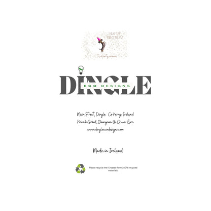 Dancing Dachshund Birthday Card – Eco-Friendly Fun

Celebrate in style with this adorable "Happy Birthday" card featuring a dancing Dachshund in a festive party hat!

🎉 Charming Design: Perfect for dog lovers, adding playful joy to any birthday.
♻️ Eco-Friendly: Made from recycled materials with care for the planet.
🇮🇪 Locally Crafted: Designed on the Dingle Peninsula, blending charm with sustainability.

Spread smiles and keep it green with this delightful birthday card!
